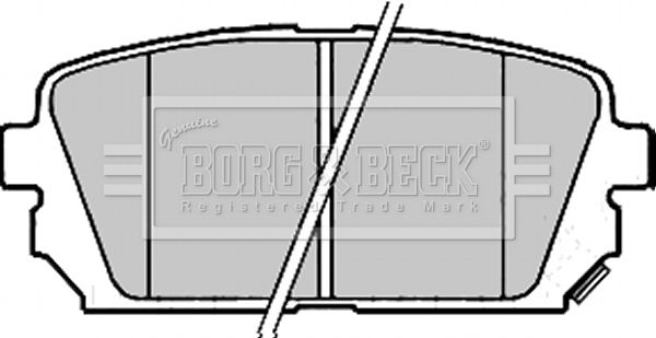 BORG & BECK stabdžių trinkelių rinkinys, diskinis stabdys BBP2179
